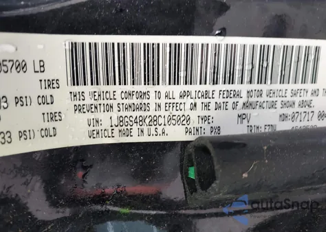 2008 Jeep Grand Cherokee Laredo z USA, uszkodzony, nr VIN 1J8GS48K28C105020